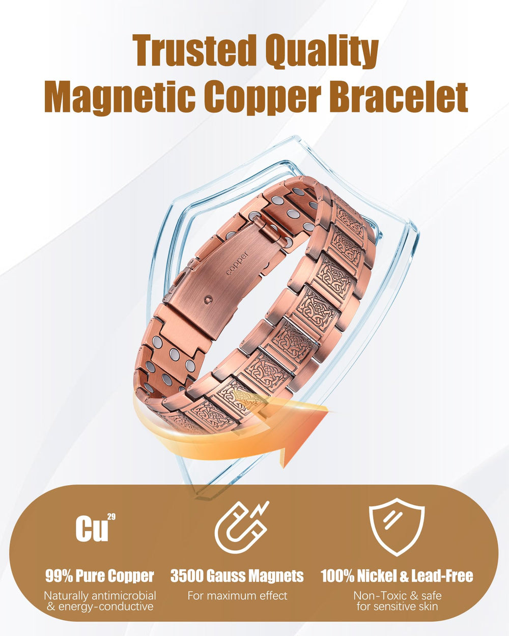 Jeracol magnetic ring complements the bracelet's magnetic design