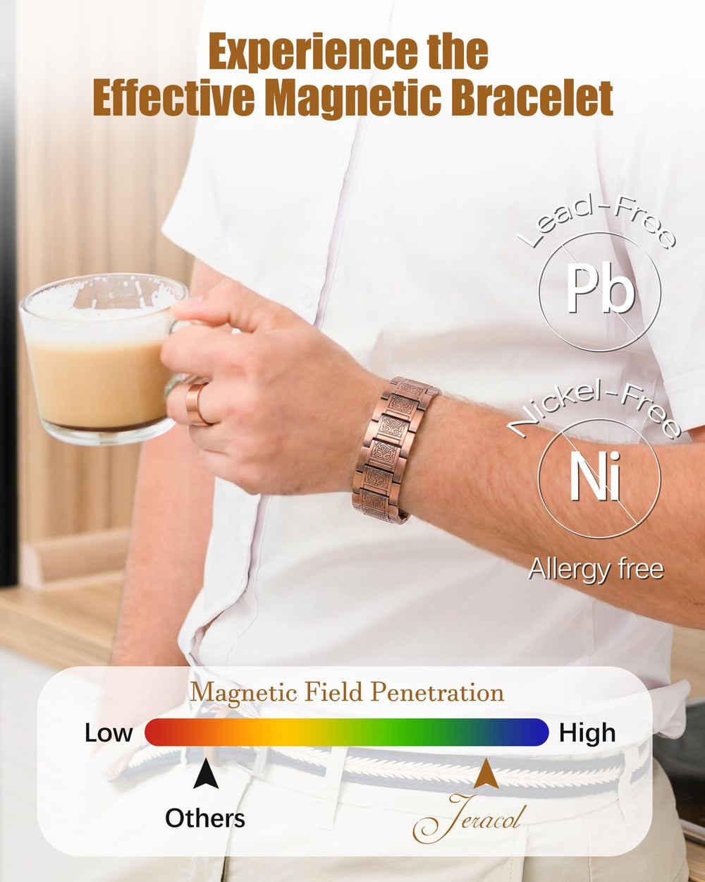Jeracol matte copper surface feels gentle on skin
