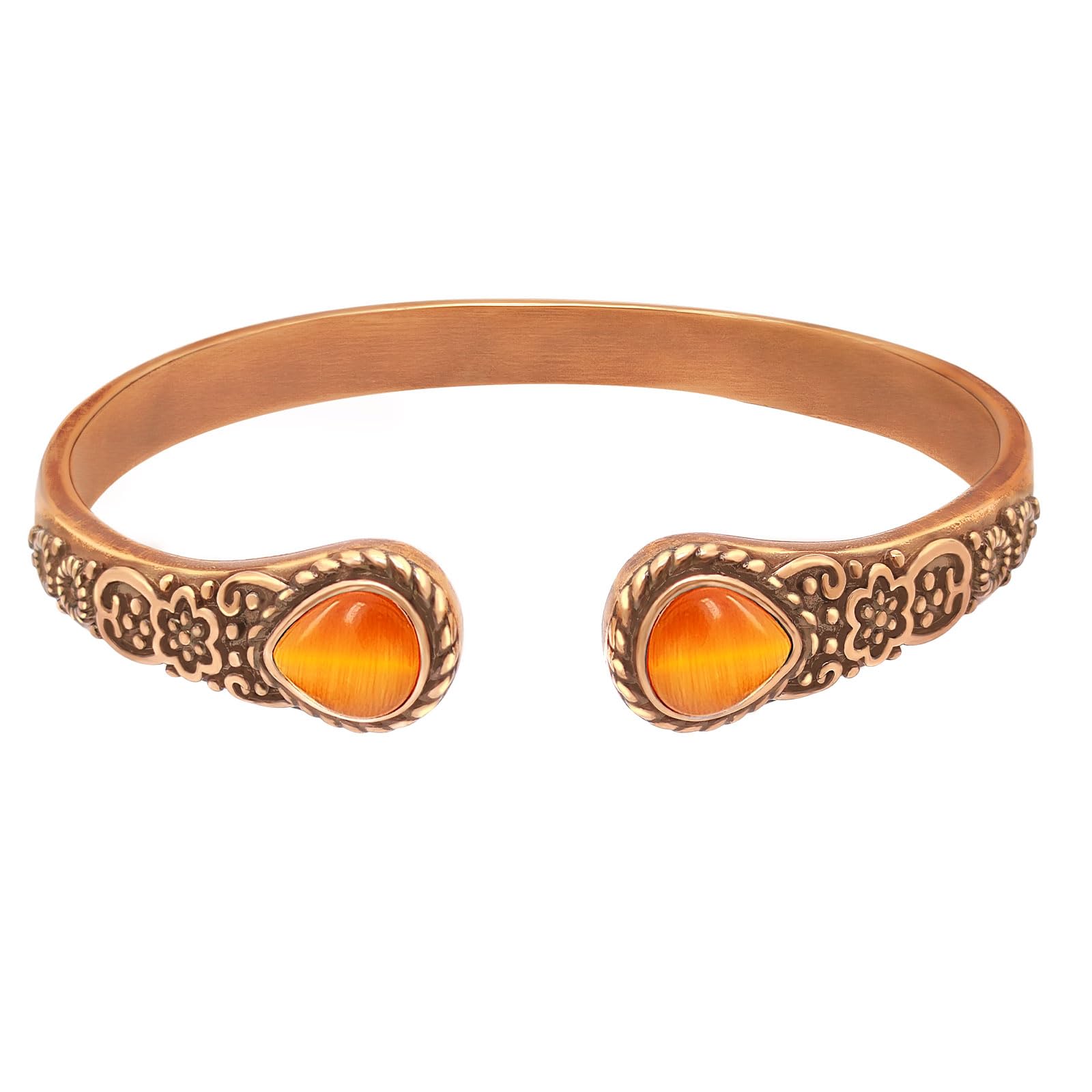 JEROOT copper bracelet with turquoise flower detail to elevate everyday outfits