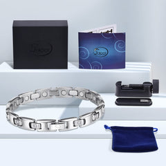 Jeroot 100% titanium bracelet provides hypoallergenic, everyday comfort
