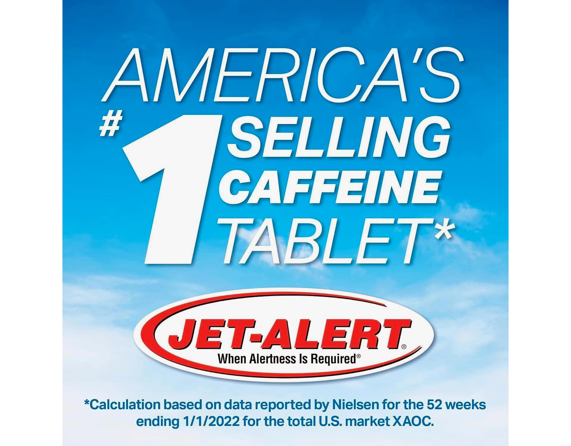 Jet Alert caplets in hand suggesting portable alertness support.