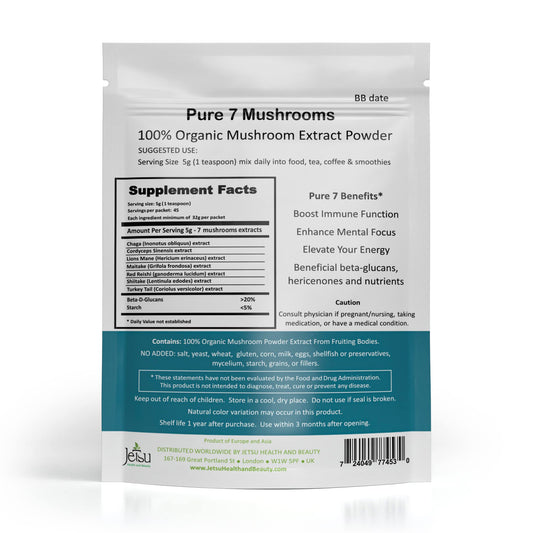 Jetsu Pure 7 Mushroom Powder scoop for easy daily dosing