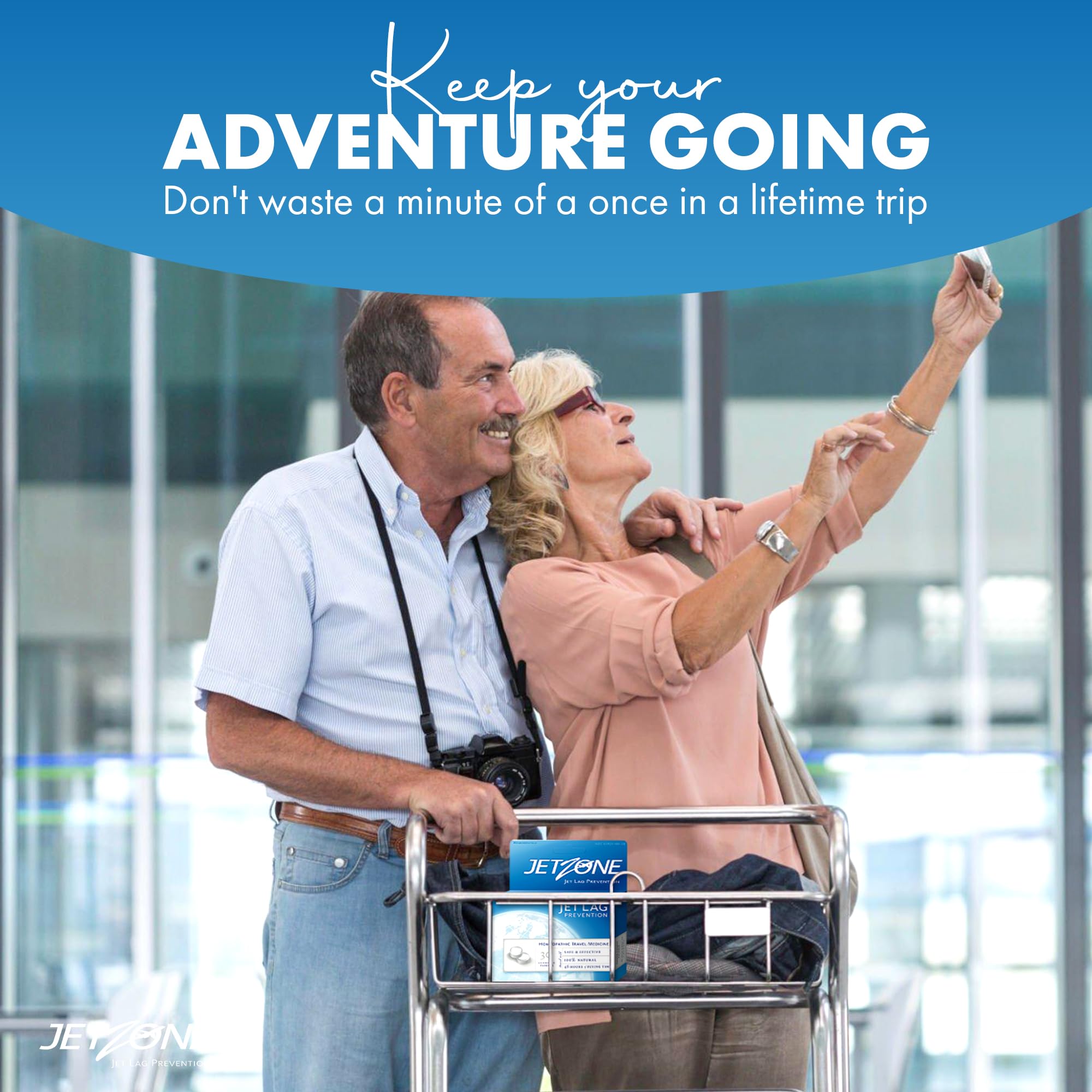 JetZone pack travel pouch demonstrates easy packing for long flights.