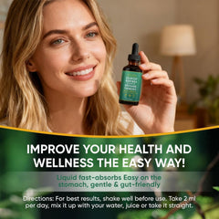 Ingredients collage of Soursop, Sea Moss, Moringa and turmeric in JFsyb Drops