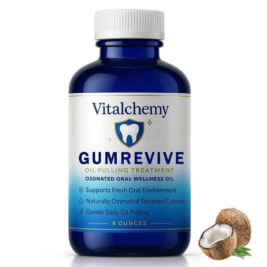 Jfsyb Vitalchemy ozonated oil pulling bottle for daily oral care and fresh breath.