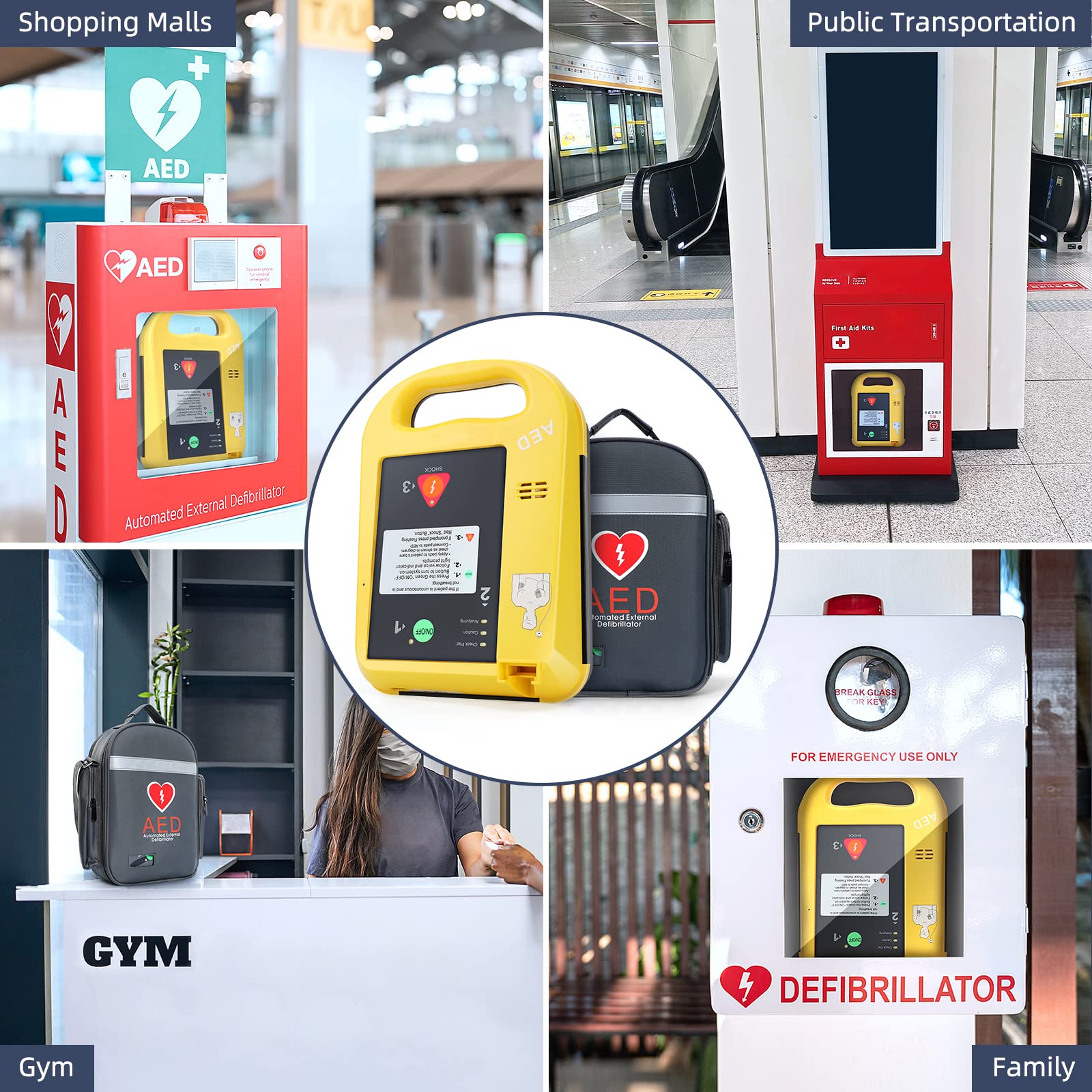 JIALANRW AED sensor panel with status indicators for checks