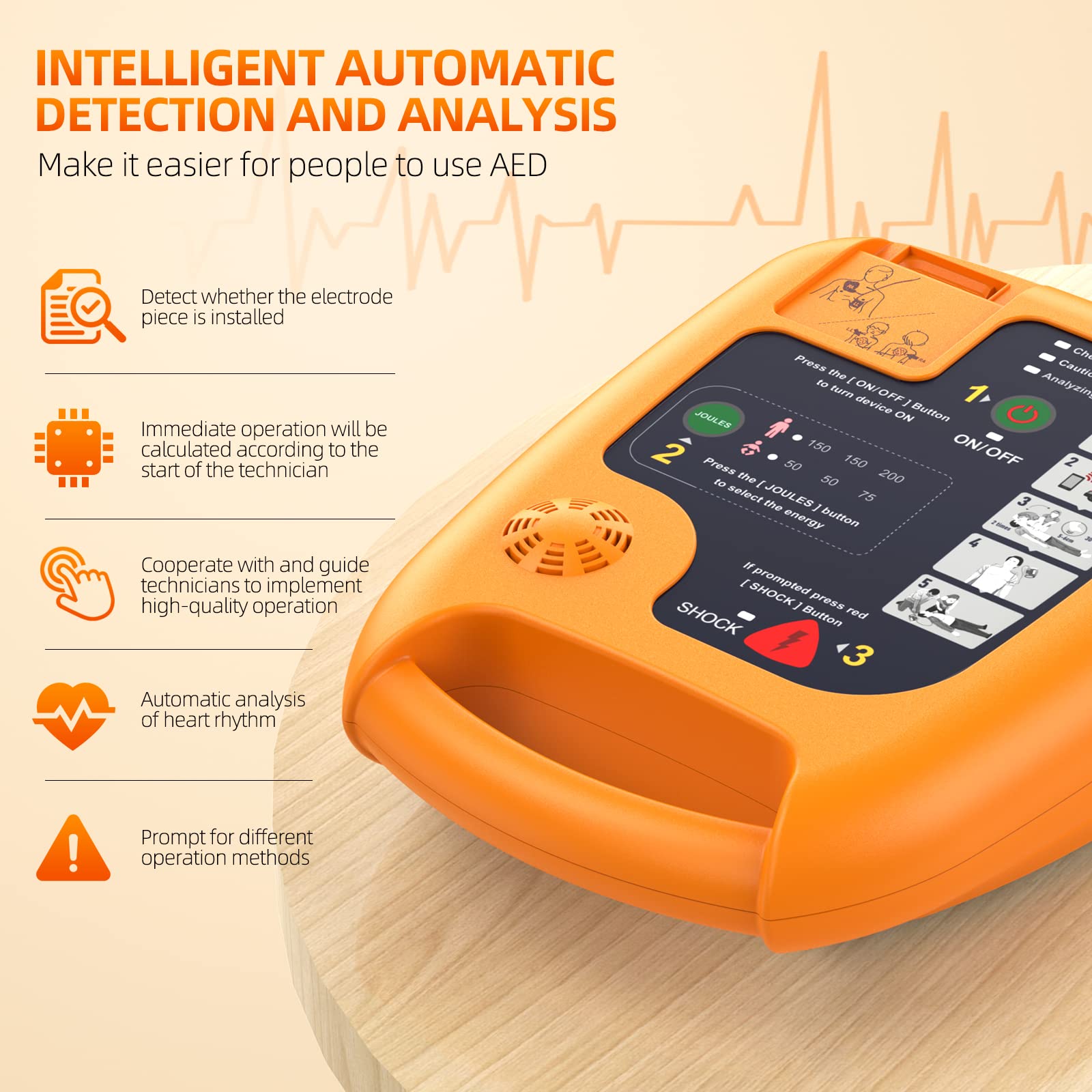 JIALANRW AED at subway scene for portable readiness.