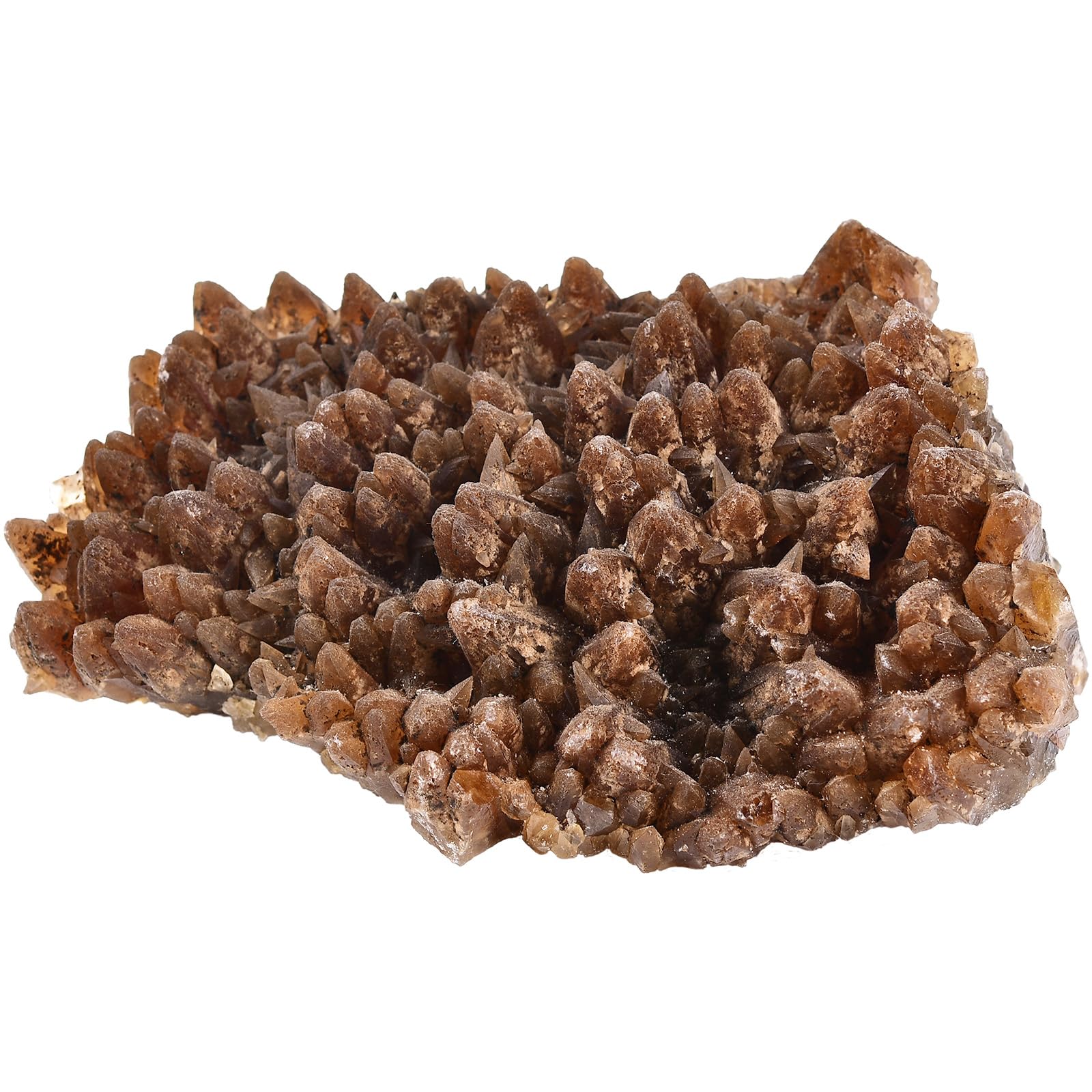 JIC Gem amber calcite cluster geode raw mineral for natural energy and meditation ambiance