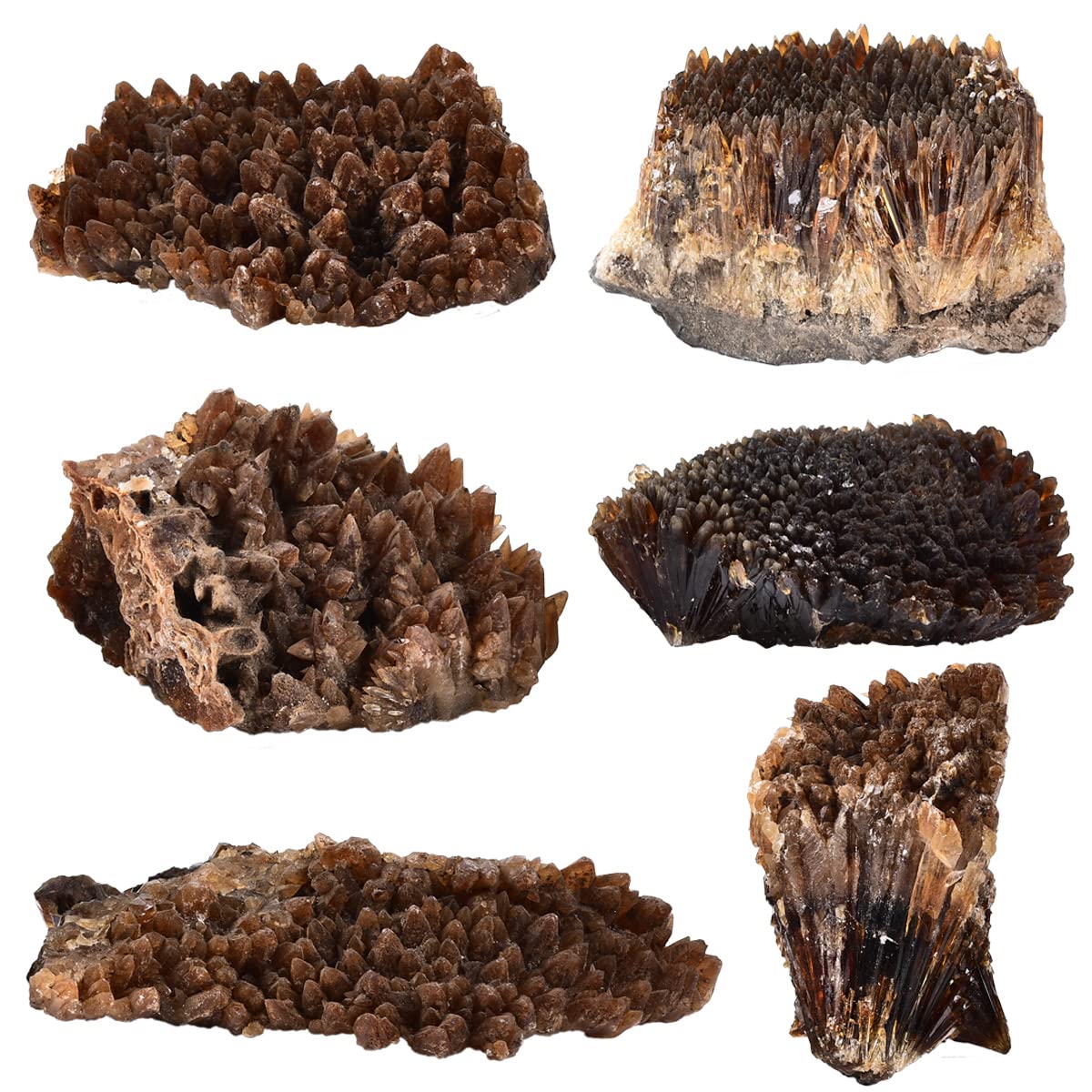 JIC Gem amber calcite cluster geode weighs 1.1-1.54 lbs for substantial display