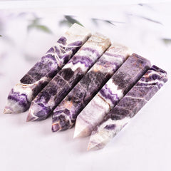 JIC Gem amethyst quartz grid point for crystal layout