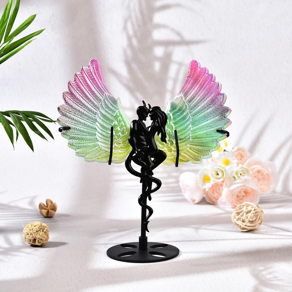 JIC Gem angel aura crystal shows rainbow shimmer for ambience