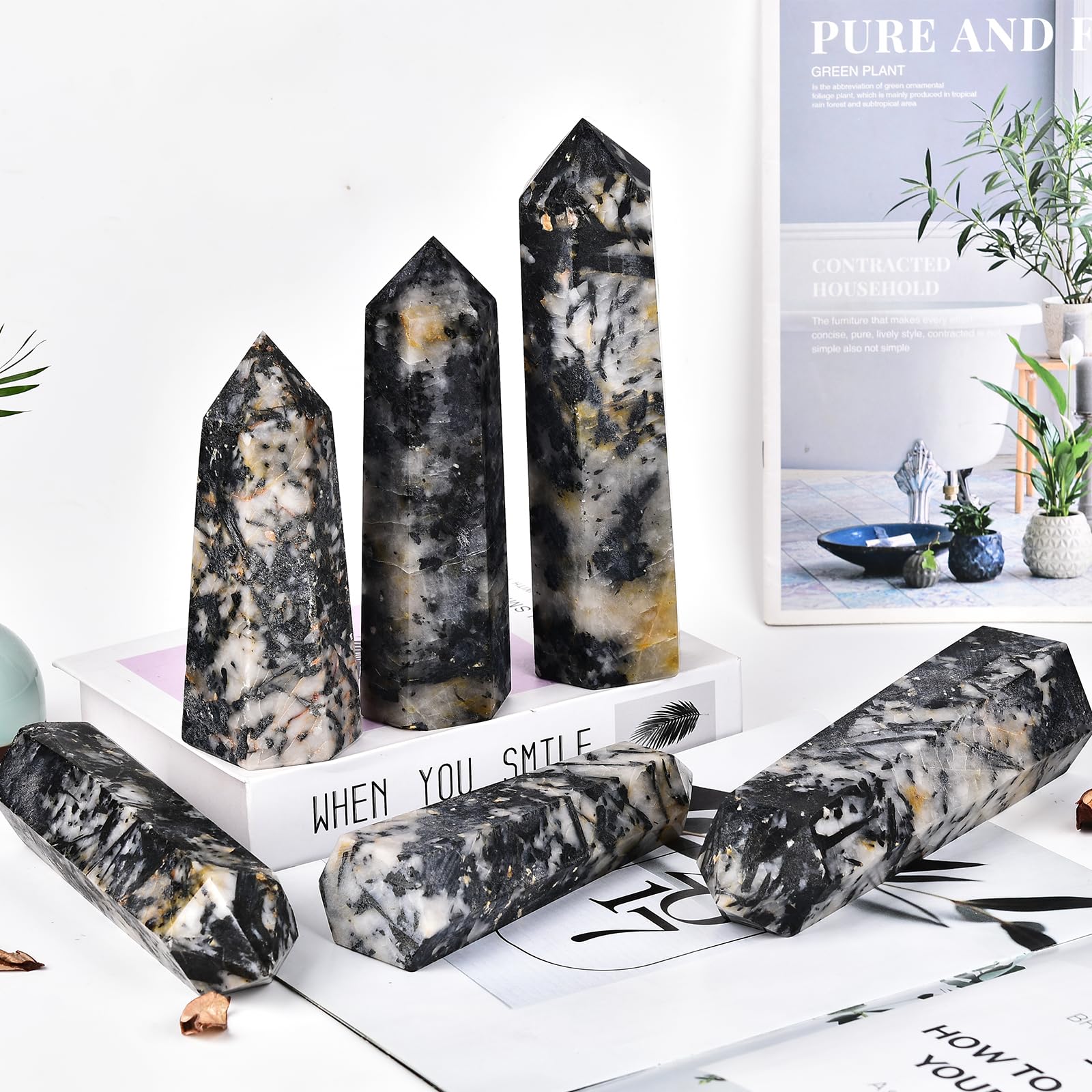 JIC Gem tower arranged with a crystal grid layout for ambiance