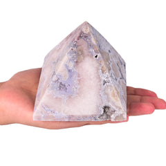 JIC Gem blue agate pyramid decorates spaces with positive vibes