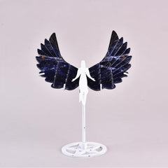 JIC Gem blue sodalite angel wings 12cm decor for calm spaces