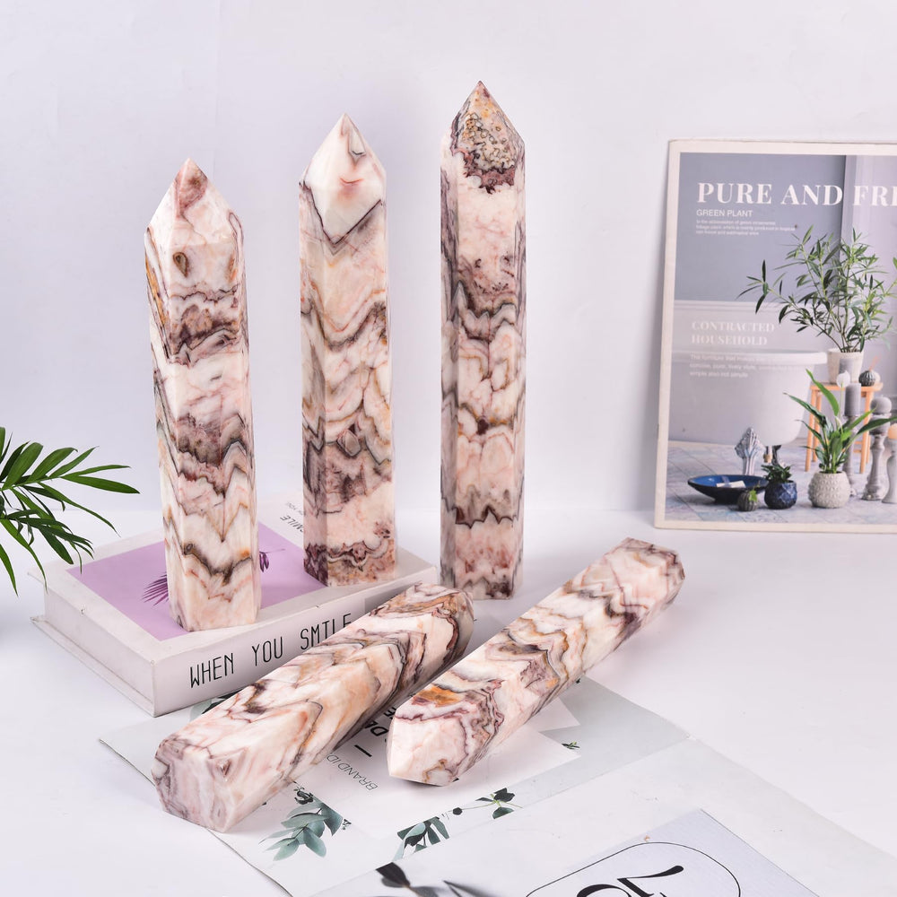 JIC Gem Crystal Tower decor suitable for shelves and altars.
