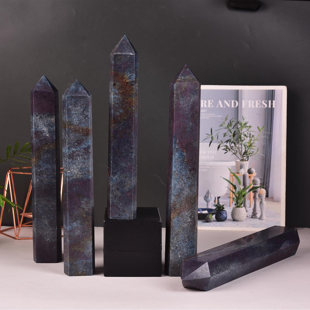JIC Gem blue-green zoisite wand is a thoughtful gift for crystal enthusiasts.