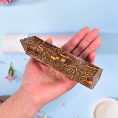 JIC Gem crystal point wand designed for Reiki and meditation sessions