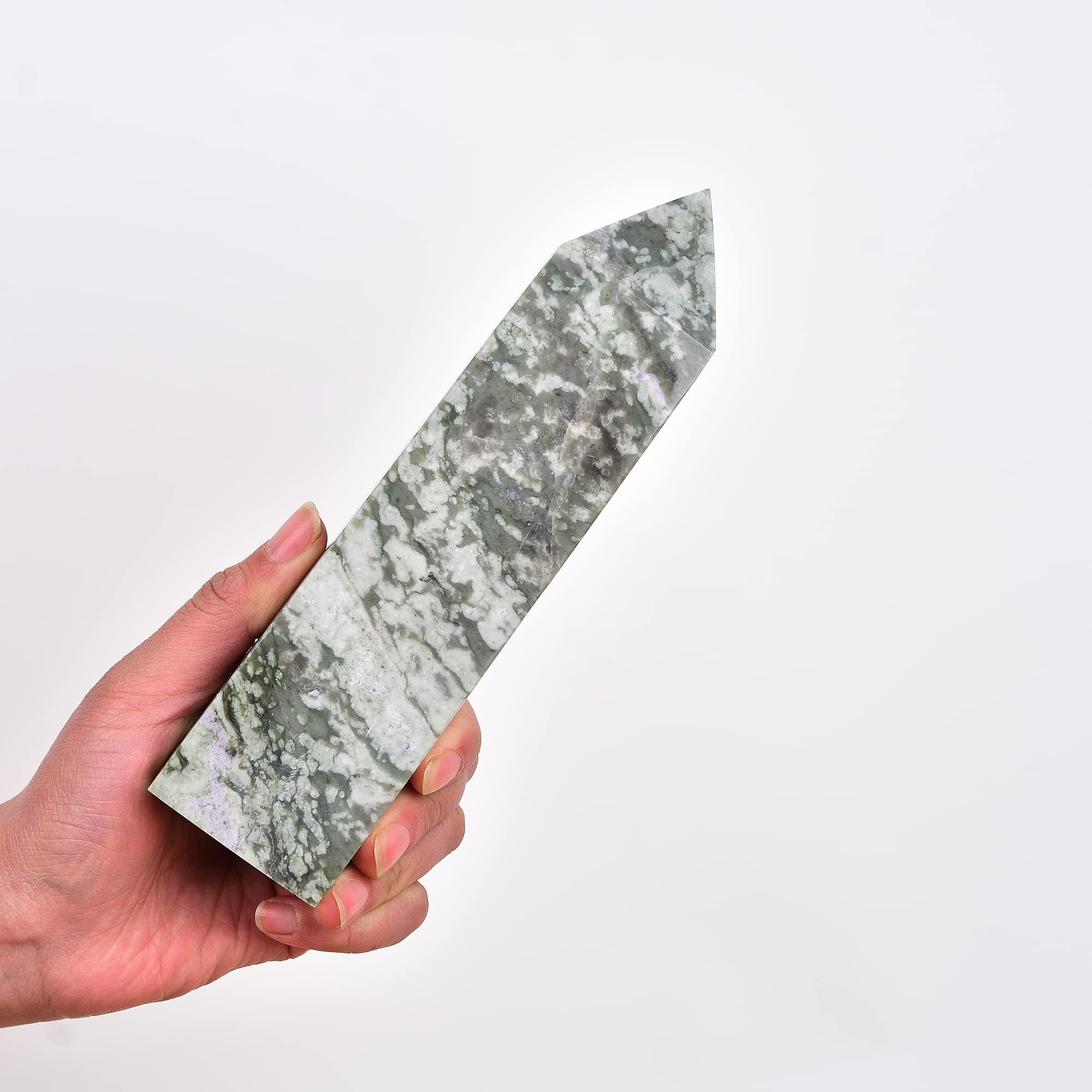 JIC Gem crystal wand; supports Reiki and spiritual practice.