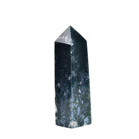 JIC Gem crystal wand tetrahedral point close-up for energy focus