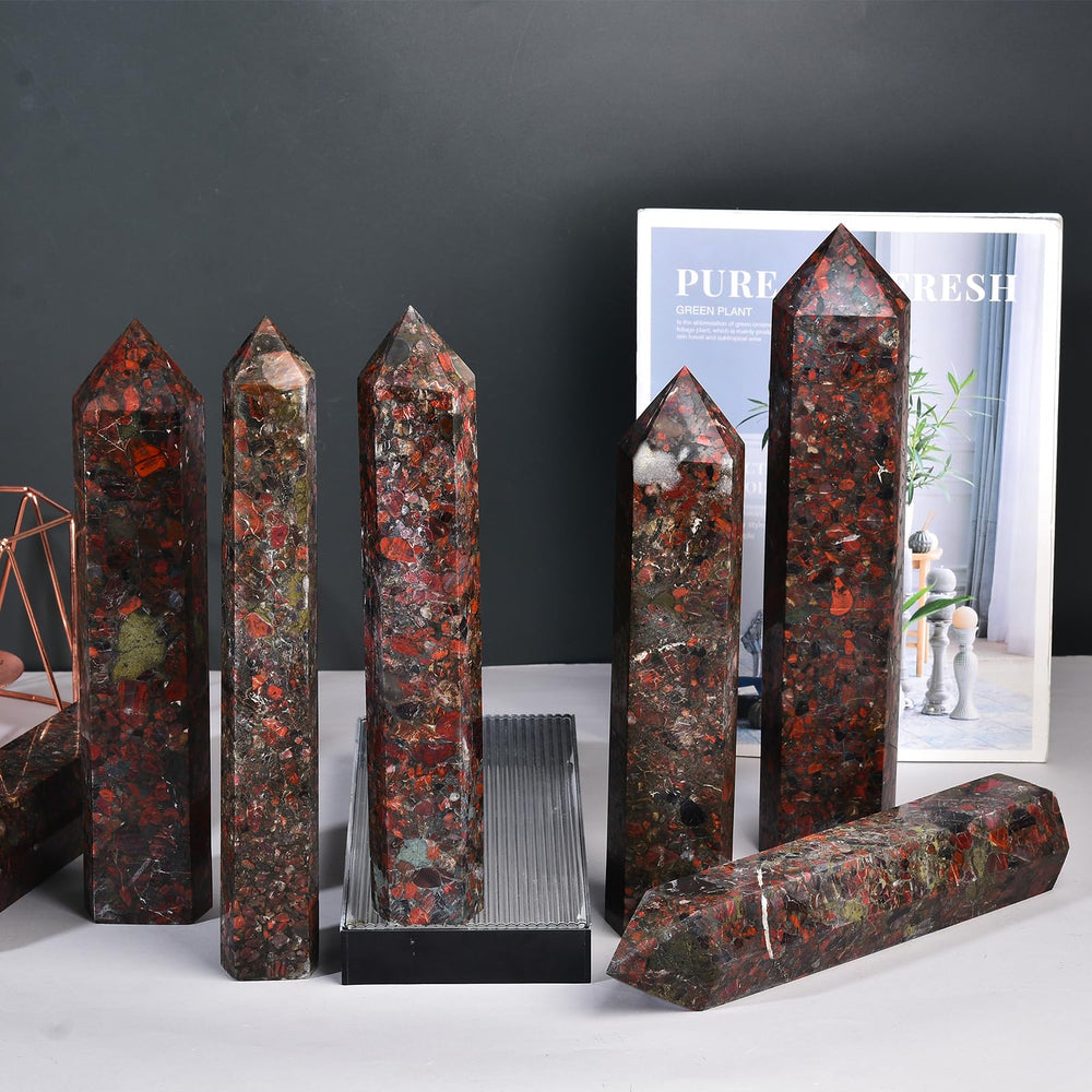 JIC Gem crystal obelisk suitable for grids, healing rituals, and mindful practice.