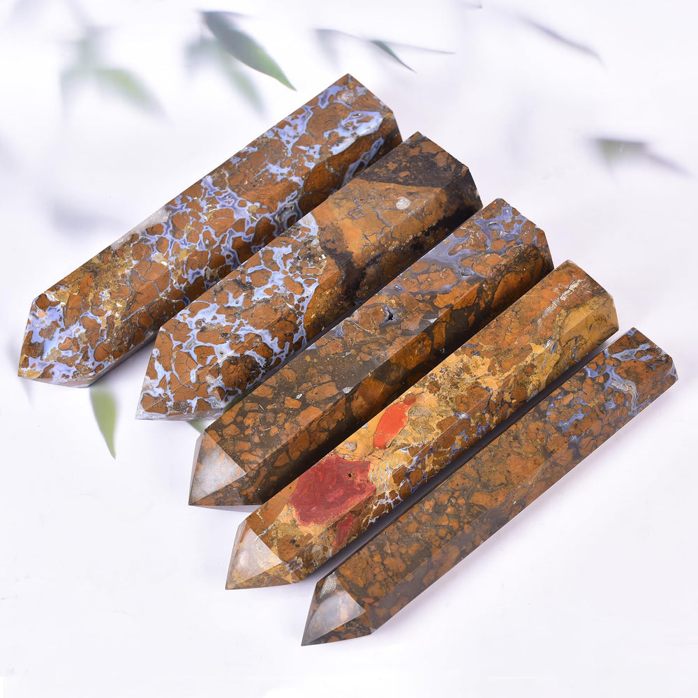 JIC Gem energy-balancing yellow agate tower supports mindful practice.