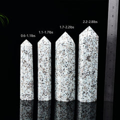 JIC Gem crystal obelisk for energy cleansing and room ambiance.