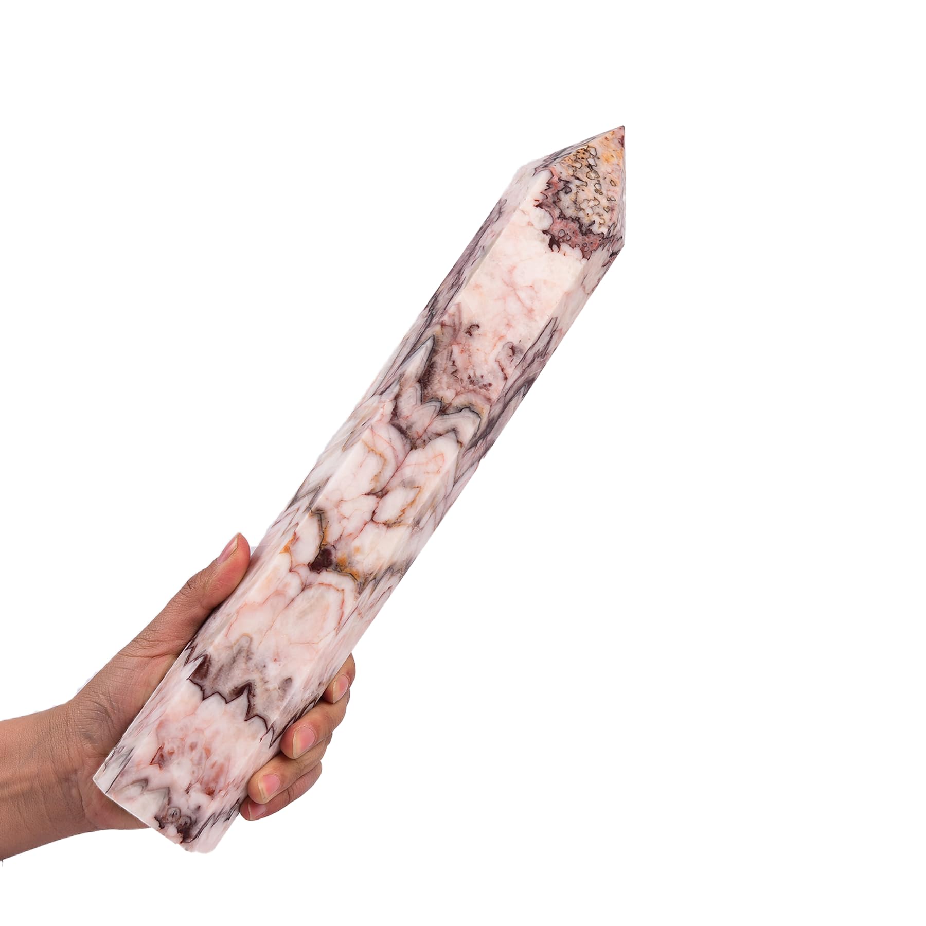 JIC Gem extra large quartz crystal obelisk tower for energy focus and decor