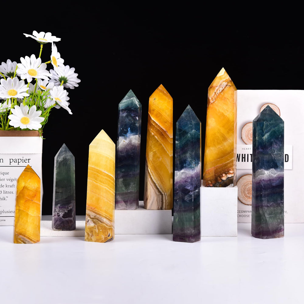JIC Gem fluorite crystal gift-ready piece suitable for crystal beginners.