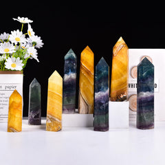 JIC Gem fluorite crystal gift-ready piece suitable for crystal beginners.