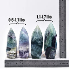 JIC Gem fluorite crystal with rainbow hues enhances ambiance and positive vibes