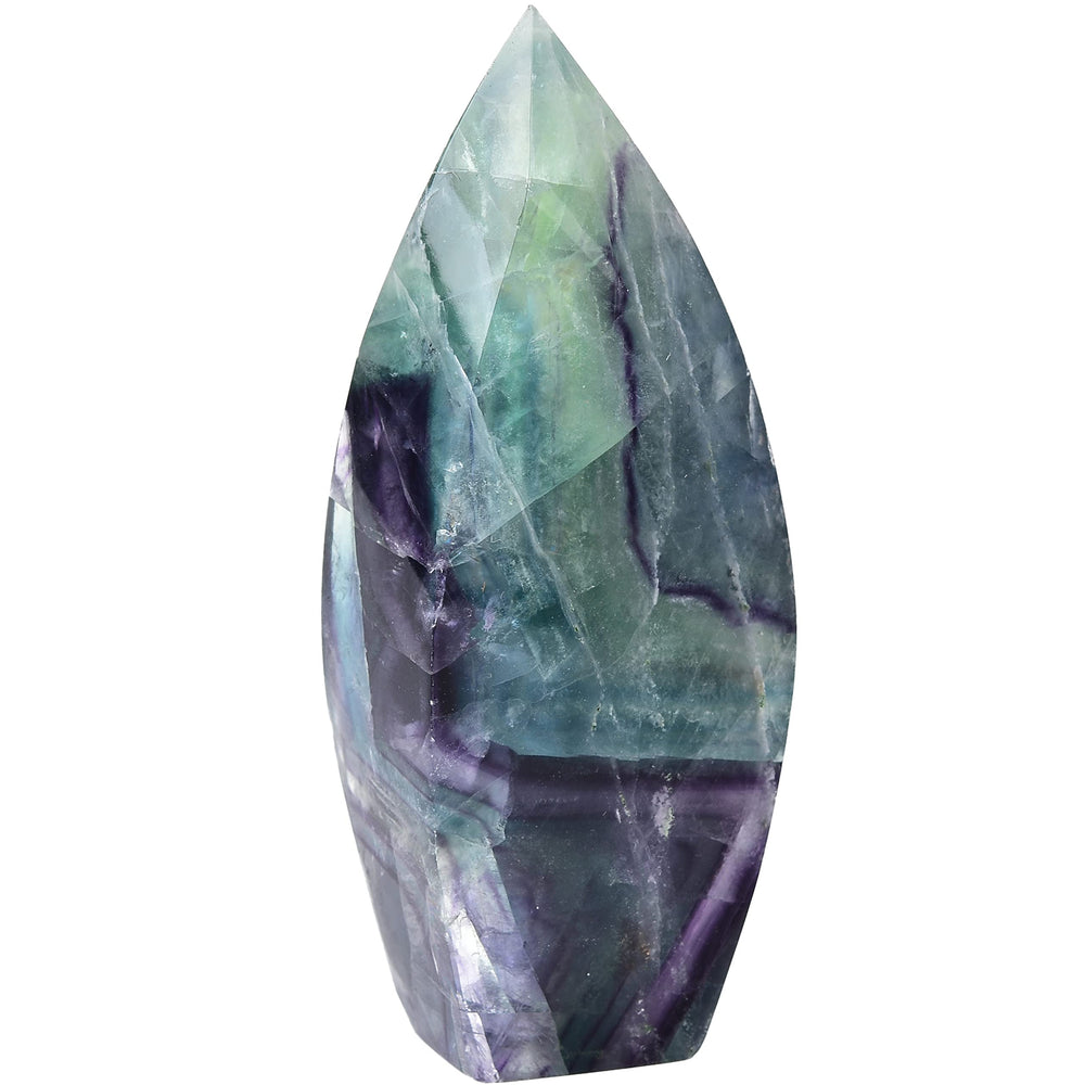 JIC Gem fluorite crystal tower apex energizes workspace for focused work