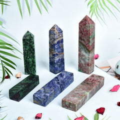 JIC Gem natural ruby zoisite makes a unique gift for crystal lovers.