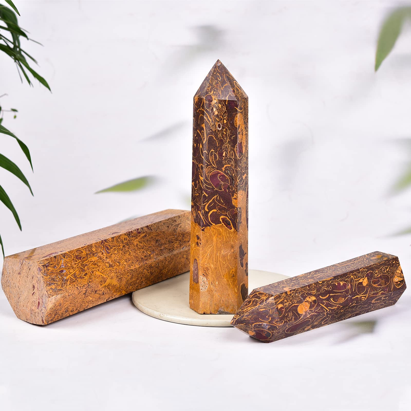 JIC Gem golden silk jade wand for energy balance during practice