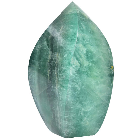 JIC Gem Green Fluorite crystal tower four sides for focused energy in home or office