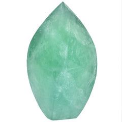 JIC Gem green fluorite crystal tower with 4-sided point for energy focus and decorative use