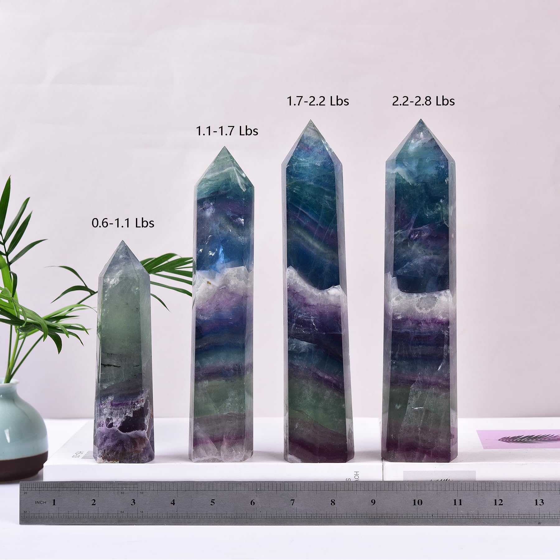 JIC Gem healing crystal obelisk close-up showing natural variation for collection.