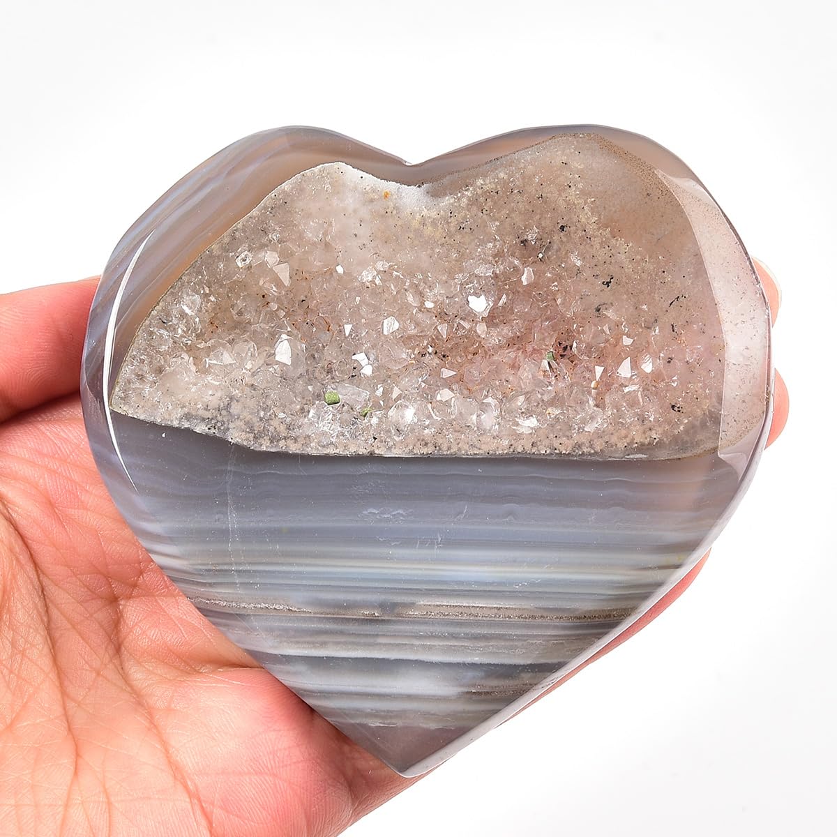 JIC Gem large agate heart gift-ready packaging makes a thoughtful keepsake.