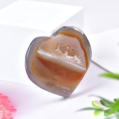 JIC Gem large agate heart home decor adds natural art to any space.