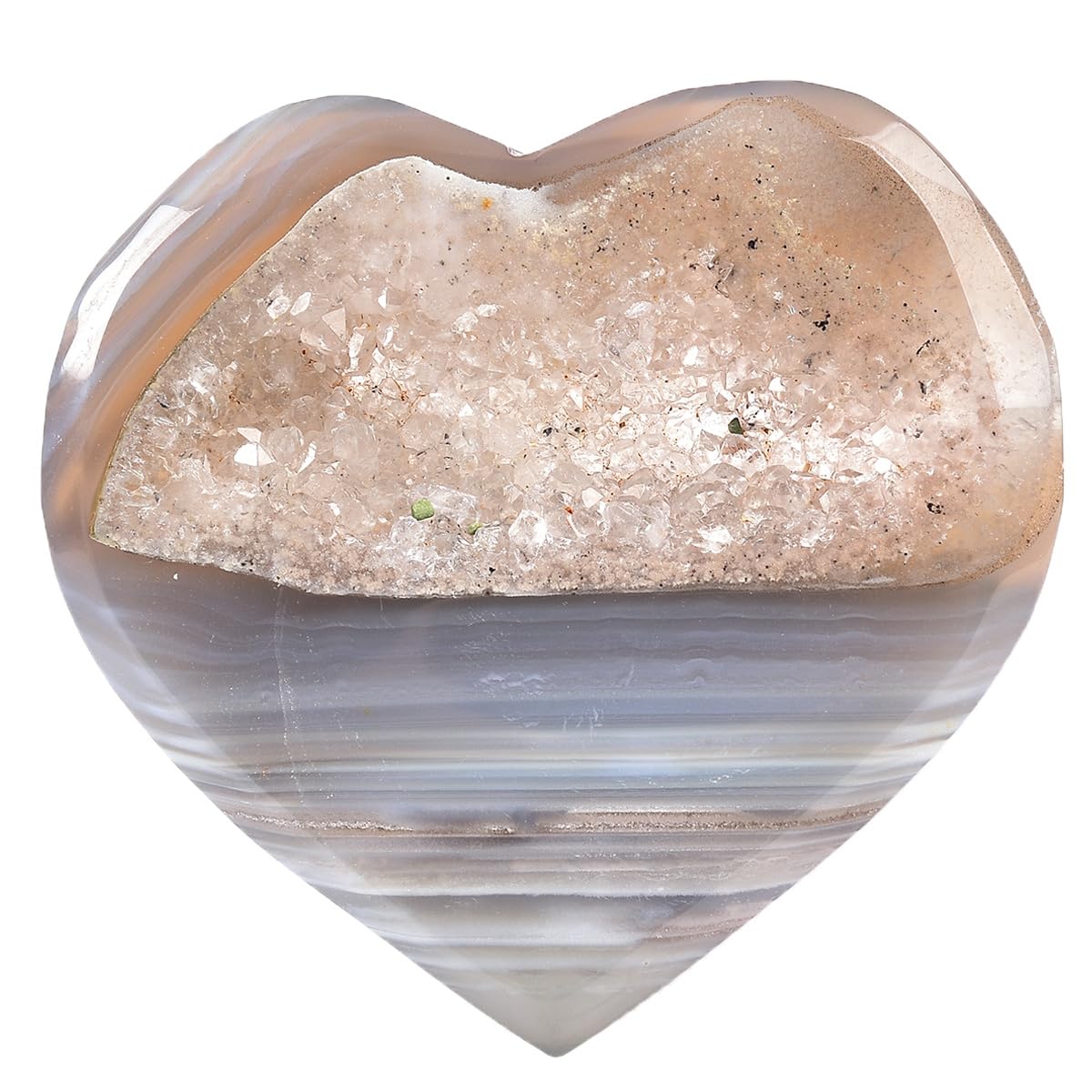 JIC Gem large agate heart overall size for eye-catching display and palm hold.
