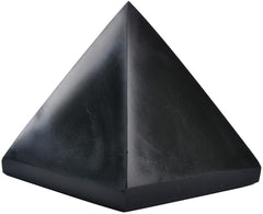 Side view of JIC Gem obsidian pyramid highlighting smooth facets
