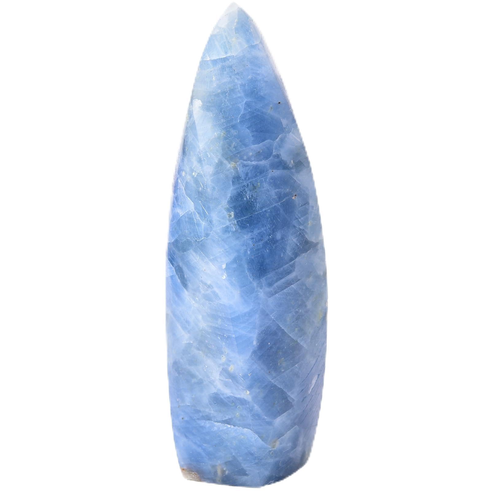 JIC Gem large blue calcite celestite obelisk tower for calm in living spaces