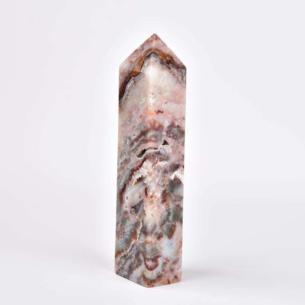 JIC Gem large gemstone crystal points enhances chakra balance.