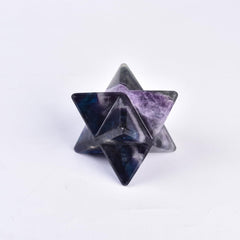 JIC Gem large Merkaba crystal with vivid colors for meditation and visual appeal