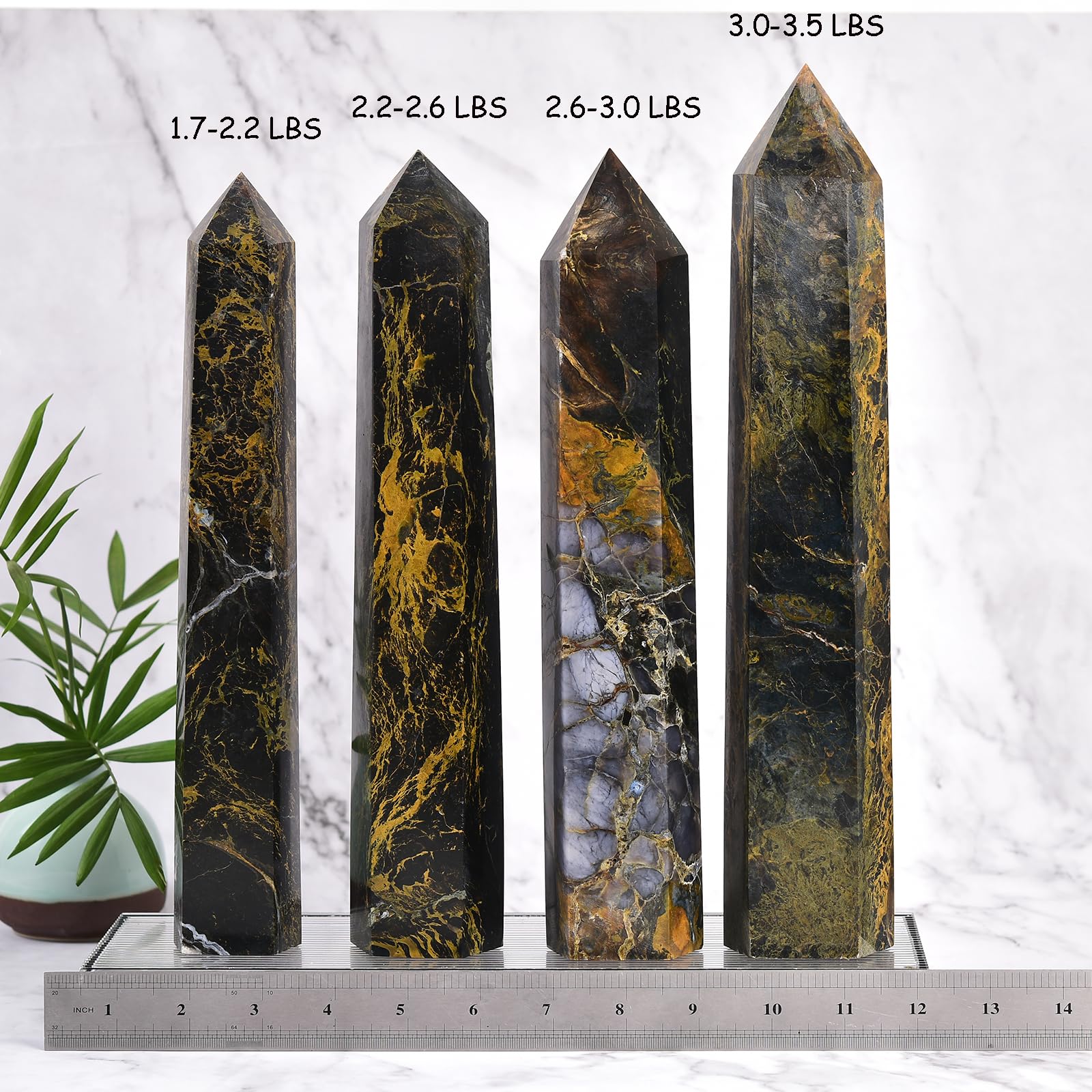 JIC Gem large Pietersite crystal point for emotional clarity and meditation.