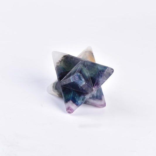 JIC Gem Merkaba 3D star crystal enhances focus during energy work.