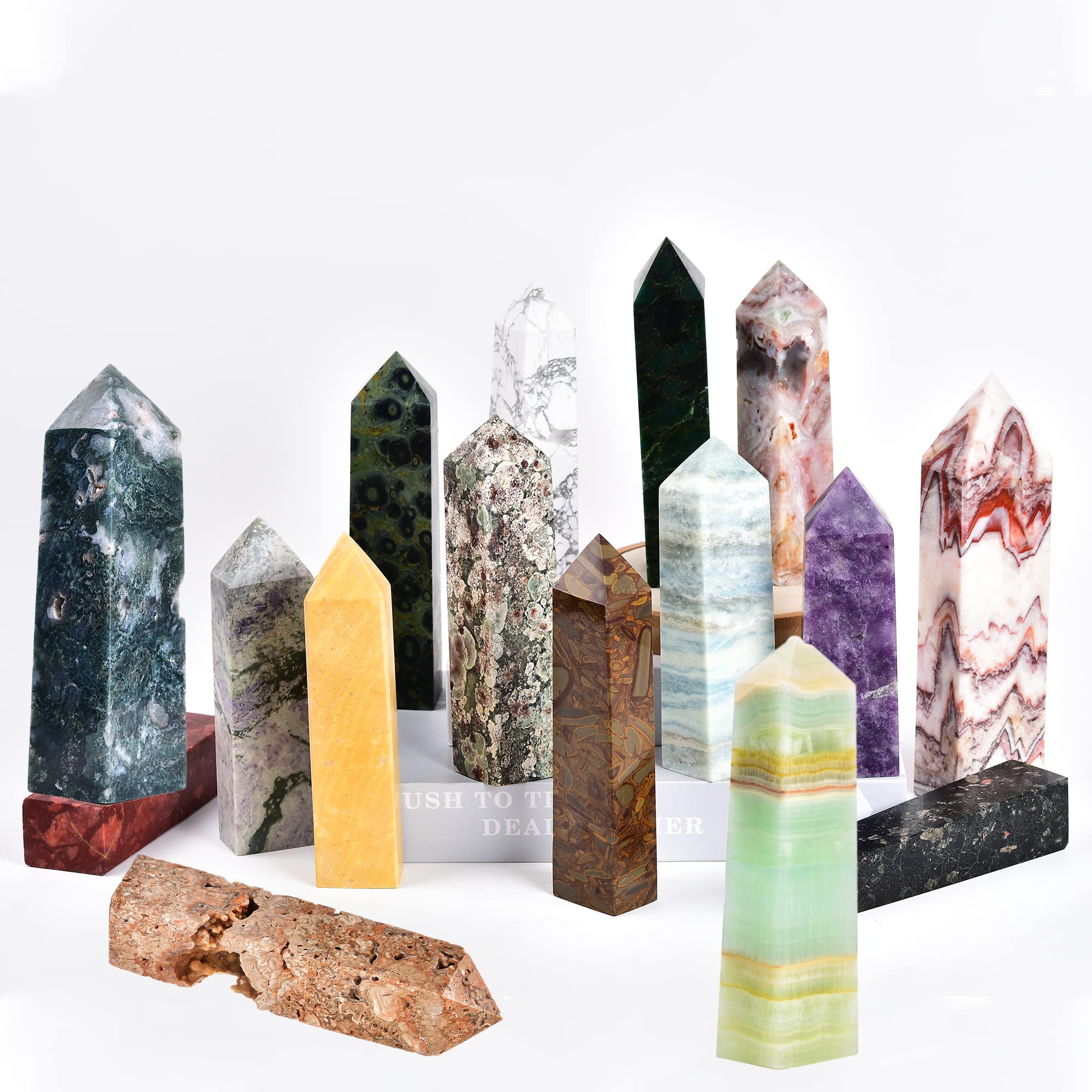 JIC Gem packaging with gift-ready presentation of emerald quartz wand