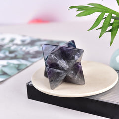 JIC Gem Natural fluorite stone promotes balance in your space.