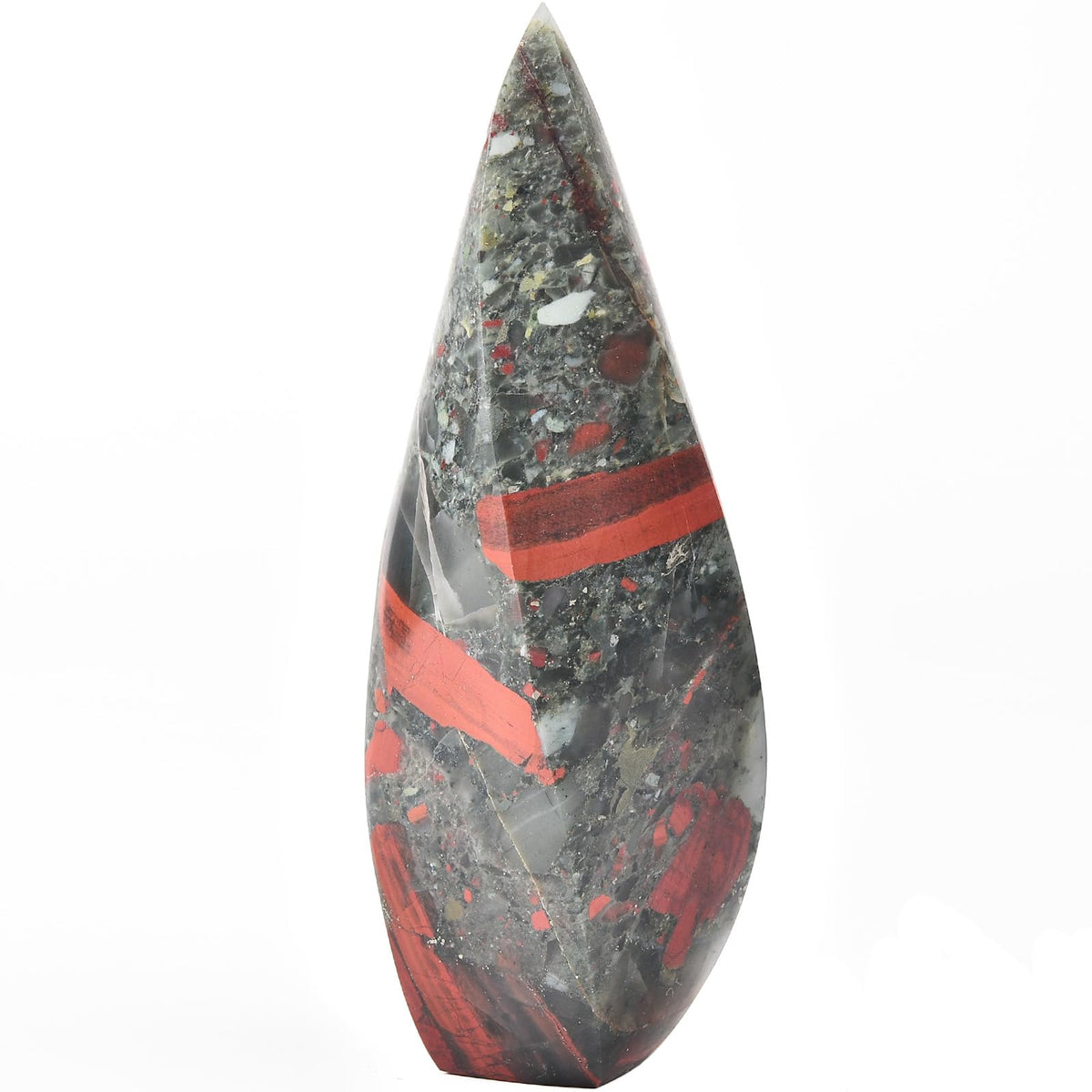 JIC Gem natural healing crystal point tower on a desk, highlighting focused energy.