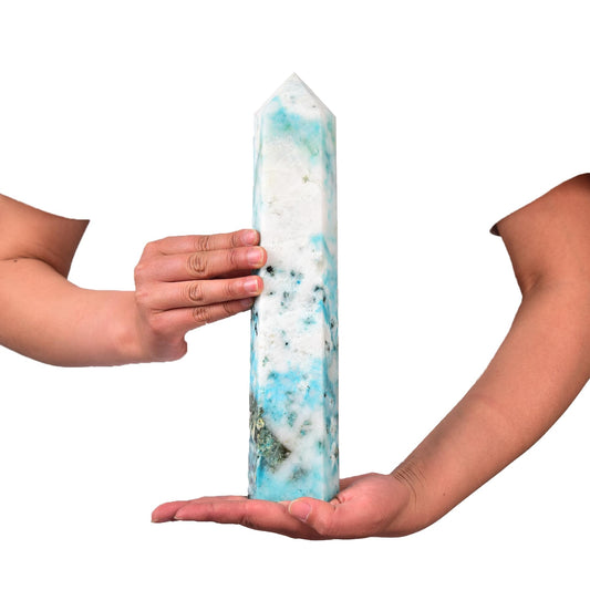 JIC Gem natural phoenix pine quartz wand for emotional balance and meditative focus.