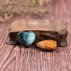 Ocean Jasper yellow gray orange stones highlight natural patterns for display